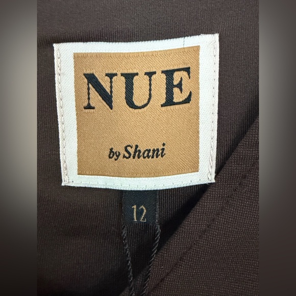 Nue by Shani Brown Asymmetric Sleeveless Midi Dress w/body shaper liner US12 NWT - Picture 8 of 12